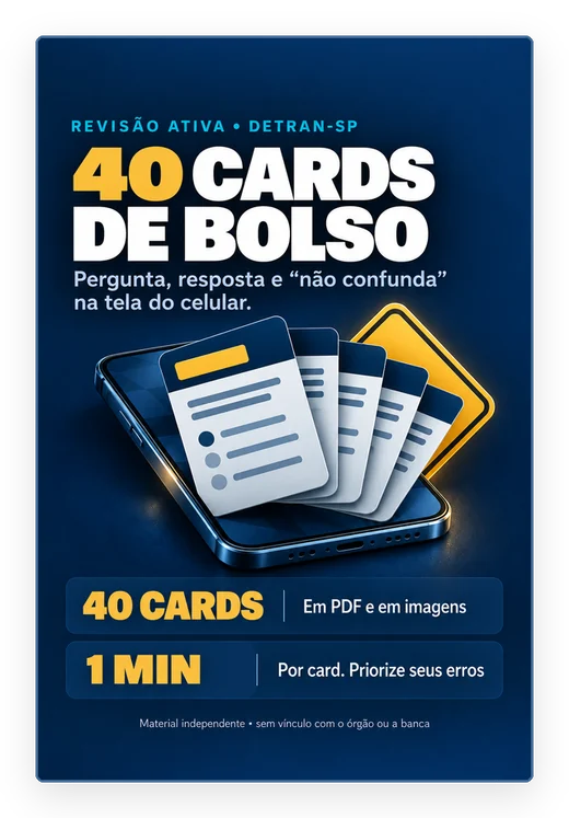 Card de revisão aberto no celular